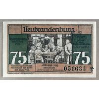 Германия, нотгельды, 75 пфеннигов 1921 год, Нойбранденбург (Neubrandenburg)