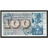 Швейцария 100 франков 1967 года. Тип Р-49. Состояние ХF+