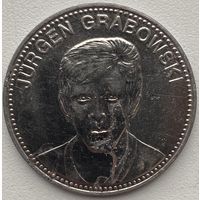 Жетон SHELL Чемпионат мира по футболу 1970 г. в Мехико. Юрген Грабовски
