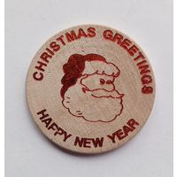 Канада. Жетон Wooden Nickel (Деревянный пятицентовик). Диаметр 3,8 см.