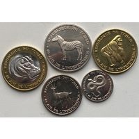 Чад 50, 100, 250, 500, 1000 франков 2020 г. 60 лет Независимости. Набор 5 монет
