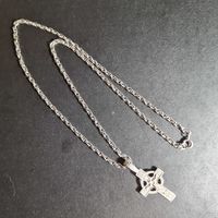 Цепочка с крестиком серебро 925 #47, С РУБЛЯ! МНОГО ЛОТОВ С РУБЛЯ! БЕЗ МЦ