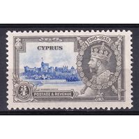78.BrK. Великобритания. Колонии. Кипр. Серебряный юбилей. Георг V. 1935 г. 3/4Pia. Mi.#129.