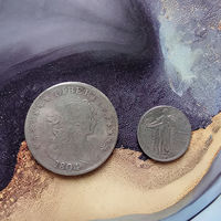 USA США Квотер 1917 + доллар 1804 одним лотом ( Копии )