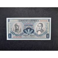 1 песо 1973 года. Колумбия. UNC.  Распродажа.
