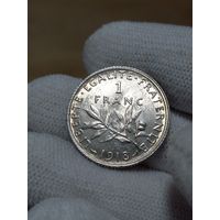 1 франк 1918 Франция UNC