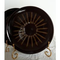 Тарелки. Диаметр 20 см. Обливная керамика. Две одним лотом