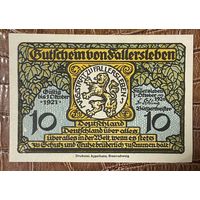 Нотгельд 10 пфеннигов 1920 год. Фаллерслебен. Веймарская республика