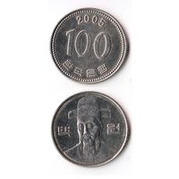 100 вон Южная Корея 2005 года