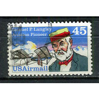 США - 1988 - Пионеры авиации. Сэмюэл Пирпонт Лэнгли - [Mi. 1977] - полная серия - 1 марка. Гашеная.  (Лот 68HB)-T4P51
