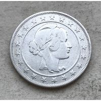 Бразилия 2000 реалов (рейсов) 1924 - первый год чекана!