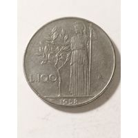 Италия 100 лир 1958