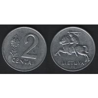 Литва _km86 2 цента 1991 год (_3