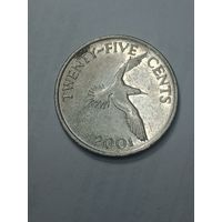 Бермудские острова 25 центов 2001 года .