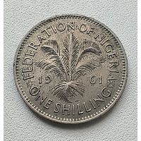 Нигерия 1 шиллинг 1961  2-3-8