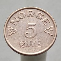 Норвегия 5 эре 1957