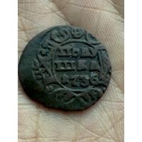 Аукцион с 1 рубля!Полушка 1736 инкузный брак (залипуха)