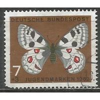ФРГ. Бабочка Аполлон. 1962г. Mi#376.