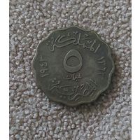 Египет 5 миллим, 1943 Фарук I