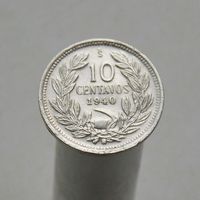 Чили 10 сентаво 1940