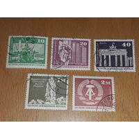 Германия ГДР 1973 Стандарт. Большой формат. 5 марок одним лотом