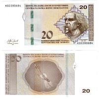 Босния и Герцеговина 20 динаров образца 2024 года UNC p83