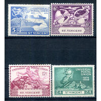 Британские колонии - Сент-Винсент - 1949г. - 75 лет Всемирному почтовому союзу - 4 марки - полная серия, MNH [Mi 157-160]. #2-Bc-52-A-2