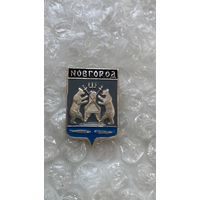 Значок Новгород, герб синий