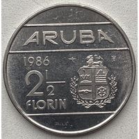 Аруба 2,5 флорина 1986 г.