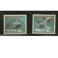 Новая Зеландия-1991(Мих.1195-1196) , ** , Морская фауна, Дельфины(полная серия)
