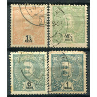 Португальские колонии - Индия - 1898/1901г. - король Карлуш I - 4 марки - гашёные. #4-W1-181-A-1