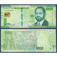 Мозамбик, 1000 метикал 2024 г, P-W160 (FA, президент Самора Машел, слоны), UNC