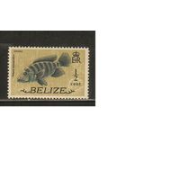 Белиз-1974(Мих.312) , ** , Морская  Фауна, , Рыбы