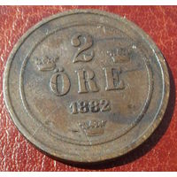Швеция. 2 эре 1882
