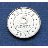 Белиз 5 центов 1991