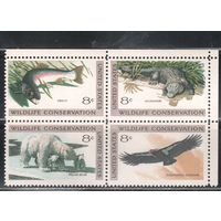 США-1971, (Мих.1037-1040),  ** , Фауна (полная серия)