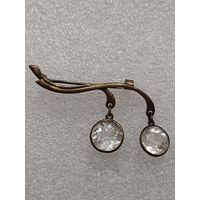 Все лоты с 1р.Редкая 875проба брошь клеймо голова Рабочего