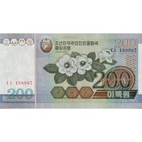 Werty71 Северная Корея (КНДР) 200 вон 2005 UNC Банкнота