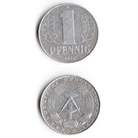 1 пфенниг ГДР 1975 года