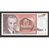 Босния и Герцеговина 1000 динар 1990 года. Тип Р-2b. Состояние XF