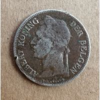 Бельгийское Конго 50 сантимов 1921 г., Надпись на  голландском - 'ALBERT KONING DER BELGEN',  KM# 23