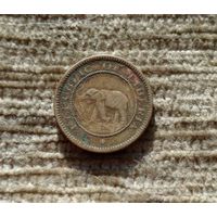 Werty71 Либерия 1/2 цента 1937 Слон Корабль 1 1