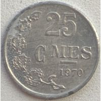 Люксембург 25 сантимов 1970 г.