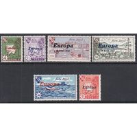 Корабли Карта НАДПЕЧАТКА Европа СЕПТ Флора 1961 Остров Херм MNH полная серия 6 м зуб Лот