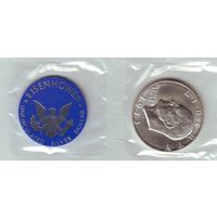 США, 1 доллар 1973 год, сертификат,жетон. UNC