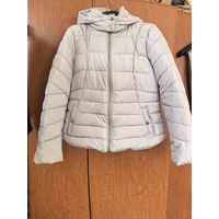 Куртка с капюшоном с меховым воротником, р.46
