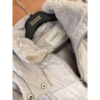 Куртка с капюшоном с меховым воротником, р.46