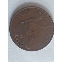 1 пенни 1929 великобритания