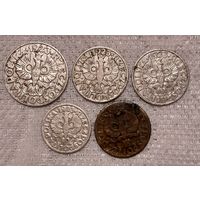 Монеты Польши, 5 штук, 1923 год. Одним лотом.