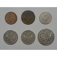 Монеты Польши, 6 штук, 1923 и 1934 годы. Одним лотом. Без МЦ.